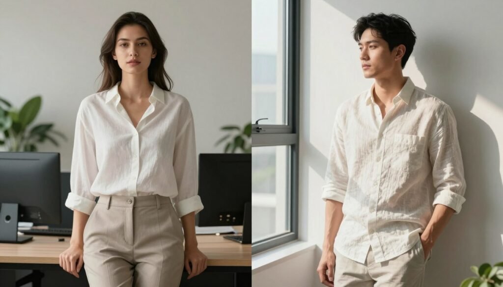 cotton vs linen for office wear
