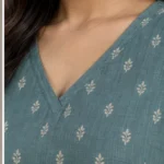 Pattern detail of The Teal Everyday Buti Kurta Set