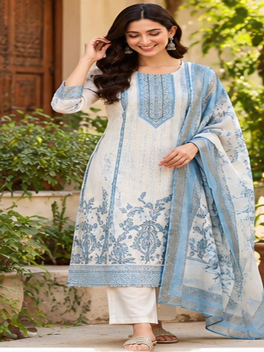 azure-grace-chanderi-embroidered-kurta-set